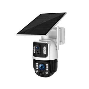 Dual Lens Outdoor Security <strong>Camera</strong> WiFi 4G Solar Battery <strong>22X</strong> Optical Zoom IP66 Waterproof 2MP CMOS Night Vision SD Card - Product Image 1