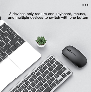 Juego de teclado y mouse inalámbricos Bluetooth delgado y ligero 2,4G Combo de Mouse y Teclado inalámbrico para computadora portátil de oficina de negocios - Product Image 5