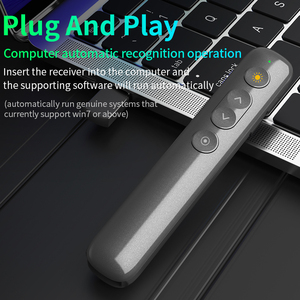 Doppia penna puntatore Laser RF presentatore Wireless telecomando riflettore lente d'ingrandimento pagina PPT Clicker per Techer Meeting - Product Image 5