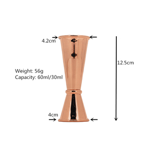 Özel çubuk aracı fırçalanmış metal barware paslanmaz çelik kazınmış çift ölçüm kokteyl jigger - Product Image 3