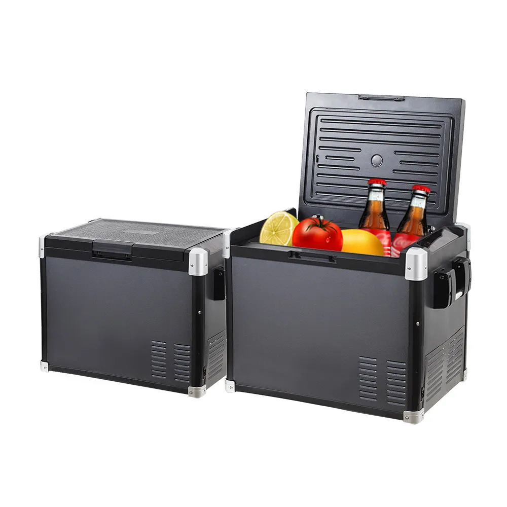 Refrigerador de gran capacidad de diseño mecánico negro Congelador de coche de 12/24 voltios al aire libre con CE RoHS FCA