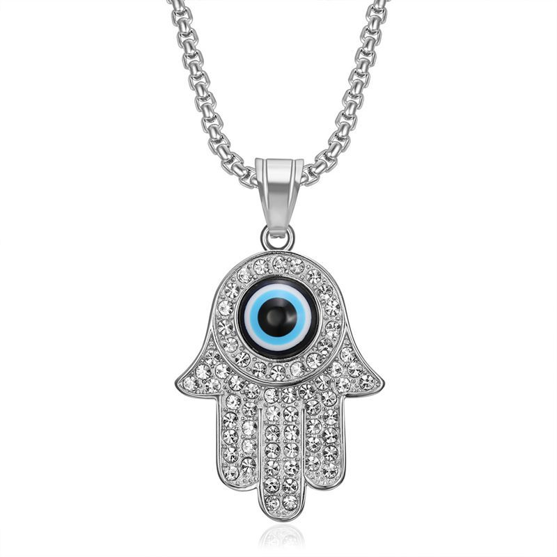 Pendentif simple couleur acier