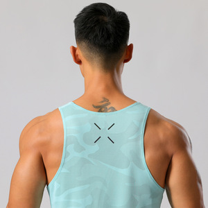 Erkekler için hızlı kuru kolsuz <span class=keywords><strong>Tank</strong></span> Top spor salonu egzersiz nefes eğitim için koşu atleti gömlek