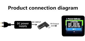 65W PD DC 7.9mm X 0.9mm Female (7.9mm X 5.5mm) <strong>Input</strong> to USB Type C Male Power Charging Adapter,Uilt-in with PD Automatic Identif
