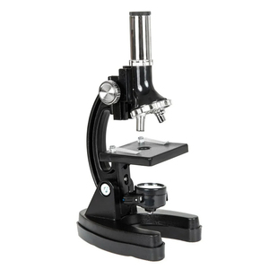 STEM Compound 300X-1200X Microscopio Principiante Juguete para niños con cuerpo de metal y diapositivas ópticas de vidrio Especímenes Monocular para niños - Product Image 6