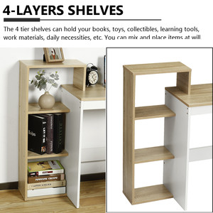 Semplice forma con custodia per libri home scrivanie per ufficio in legno mobili studio tavolo per computer - Product Image 5