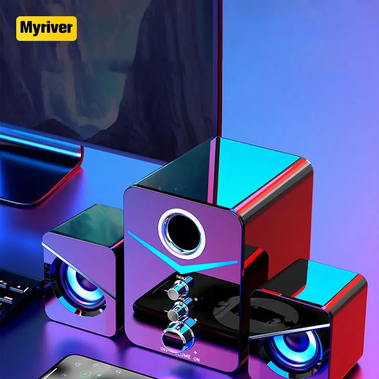 Myriver 2.1 Ch Hifi Home Theater Speaker Systeem Multimedia Bt Box Speaker Met Bluetoth/ Usb Poort/Sd Kaart