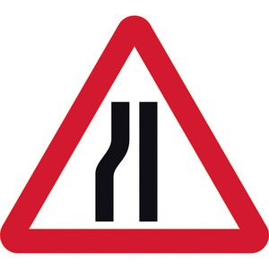 100 di visibilità di vendita calda-800m pannello in alluminio pellicola riflettente rosso triangolo strada restringimento in avanti segnali di sicurezza del traffico - Product Image 1