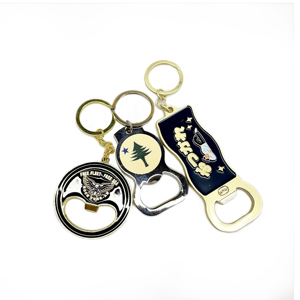 In Kim Loại Đồng Xu Trang Trí Móc Chìa Khóa Epoxy Ba Chiều Giỏ Hàng Bia Mở Chai Keychain - Product Image 4