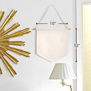 Thăng Hoa Đầy Đủ Màu Sắc Cá Nhân Logo Tường Trang Trí Hiển Thị Tùy Chỉnh Trống Vải Treo Cờ Biểu Ngữ Với Bằng Gỗ chốt - Product Image 4