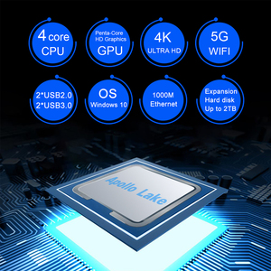 AK3V 1000M LAN 5G WiFi Transferencia de fecha suave Apollo Lake W 10 Ubuntu mini pc computadora de escritorio para juegos - Product Image 4