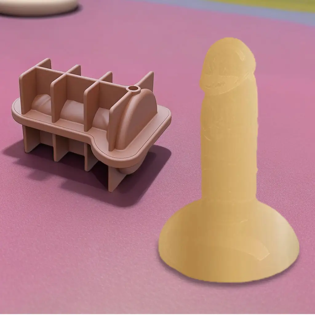 Molde 3D de silicona para adultos con forma de órgano masculino, herramientas para pasteles, molde de vela de silicona con forma de pene para decoración de pasteles de San Valentín