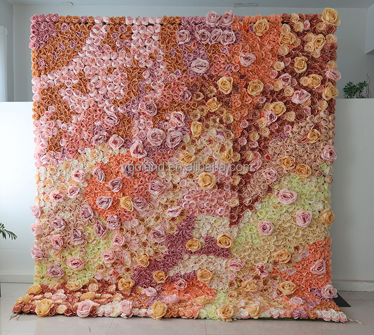 03 # Grand mur de fleurs Rose