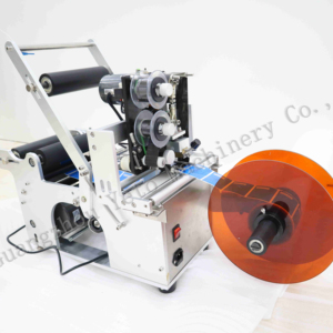 Manuelle Etikett ier maschine für runde Flaschen mit Datums code Hands teuerung Horizontales Fläschchen Etikett ier gerät für kleine Flaschen - Product Image 1