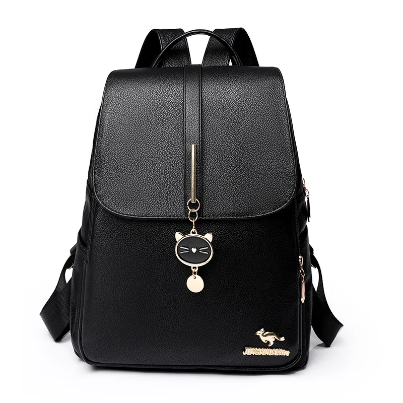 New simple and stylish ladies backpack fashion leather design backpack for women