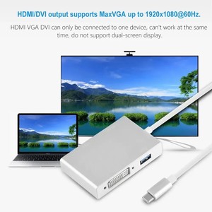 Wholesale 4 in 1 <strong>USB</strong> C <strong>HDMI</strong> DVI <strong>VGA</strong> OTG Converter Adapter - Product Image 6