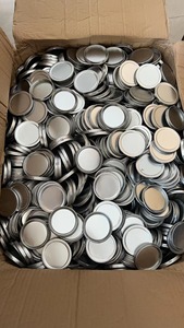 100毫升零食DIY玩具食品定制标志风味贴纸3.5罐子手关闭压力罐带盖塑料盖金属罐