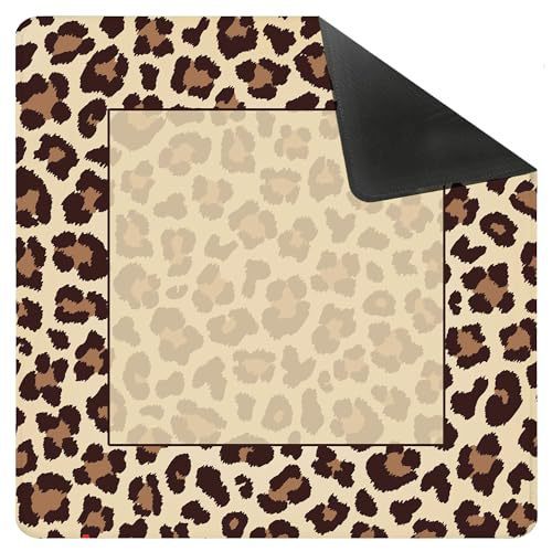 Maximalist Leopard Print Mahjong Mat Yellow 3