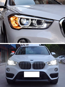 16-19 BMW X1 far takımı için uygun düşük uç modifikasyonu High-end yapılandırma LED Lens ön gündüz farları - Product Image 6
