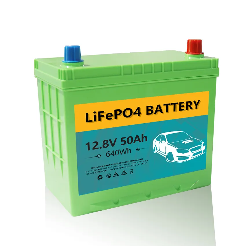 3000-6000 cycles 12 volt 50ah lithium battery 12v LiFePO4 battery pack starting battery with 5 years balance function bms