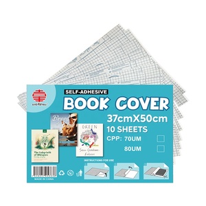 <strong>Hot</strong>-Selling <strong>PVC</strong> Self-Adhesive Book <strong>Cover</strong> for Students Cpp Transparent Glittery Protective Glue Used for Textbook Care - Product Image 1