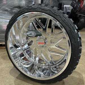 Forgex 20 22 24 26 28インチ6061-T6合金洗練されたフローティングセンターキャップ6x135 8x170 8x180ディープリップ乗用車リム - Product Image 1