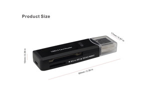 适用于Micro SD和SD的OEM 2合1 USB 3.0读卡器 - Product Image 3