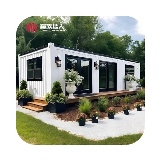 Prefab Cheap florida steel frame 20ft 40ft high cube shipping container house homes cafe shipping restaurant