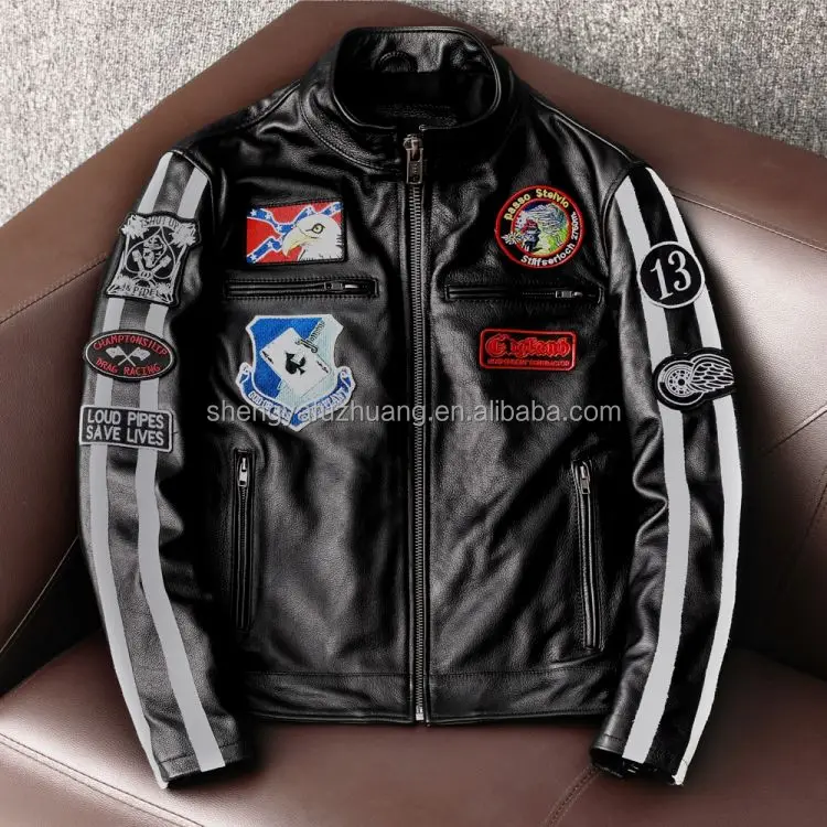 Custom New Arrival Fashion Design Classic Biker Jacket Motorcycle Pu Faux Leather Jacket Mens 4xl Coat