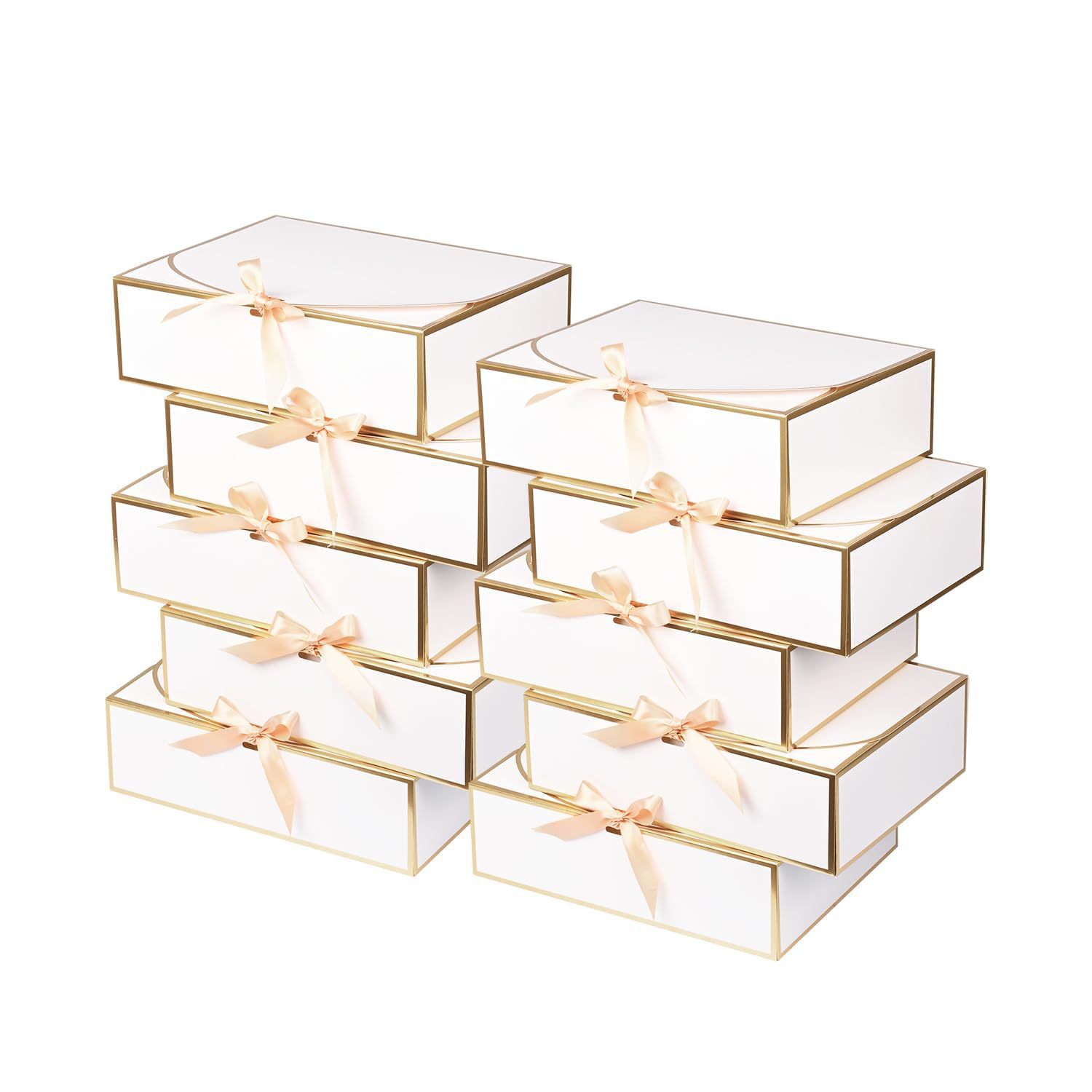 White Box Gold Rim(Gold Ribbon)