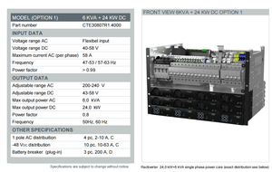 Eltek Rectiverter Power Core Flexi Bel <strong>AC</strong> <strong>Input</strong> 6 KVA <strong>AC</strong> 16KW 24 kW DC Power System CTE20807R1 - Product Image 3