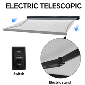 Ô dù xe tải cắm trại điện kiểu châu Âu HOMFUL 3.5x2.5M, phụ kiện xe <span class=keywords><strong>RV</strong></span>, vải PVC chống thấm nặng 460G, mái che xe caravan <span class=keywords><strong>RV</strong></span> - Product Image 5