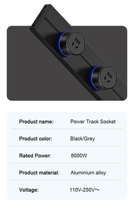 Nuevo diseño multifuncional inteligente Oficina cocina escritorio Power Rail Track System Electric Outlett Power Track Socket - Product Image 4