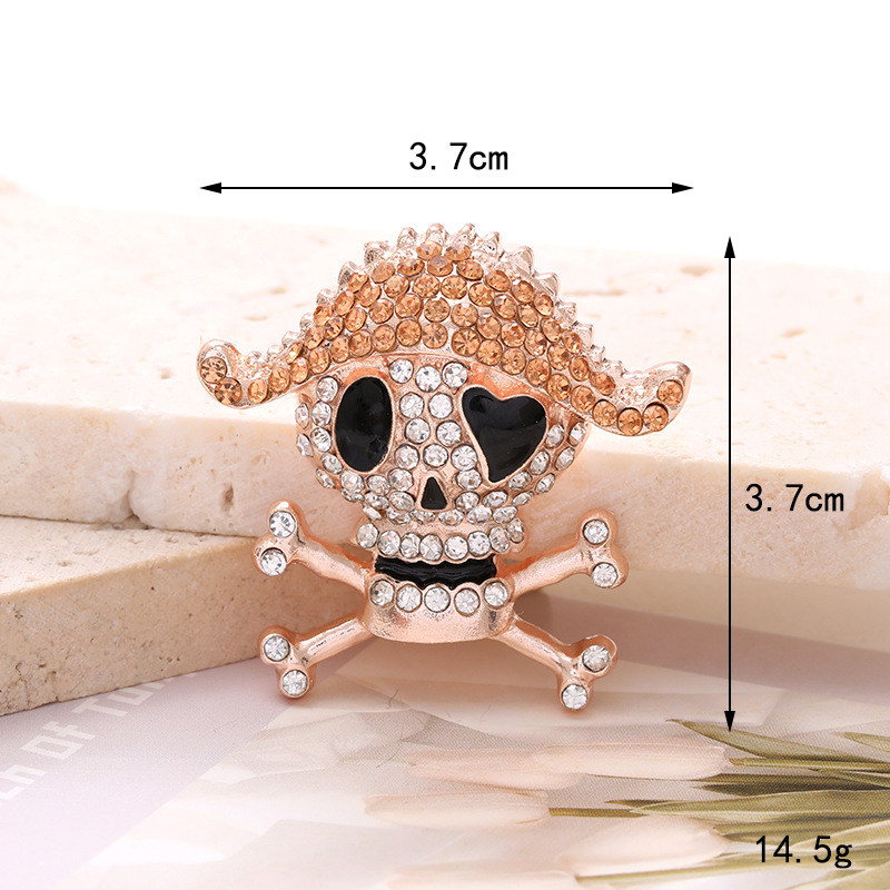 D2728 crâne de pirate champagne