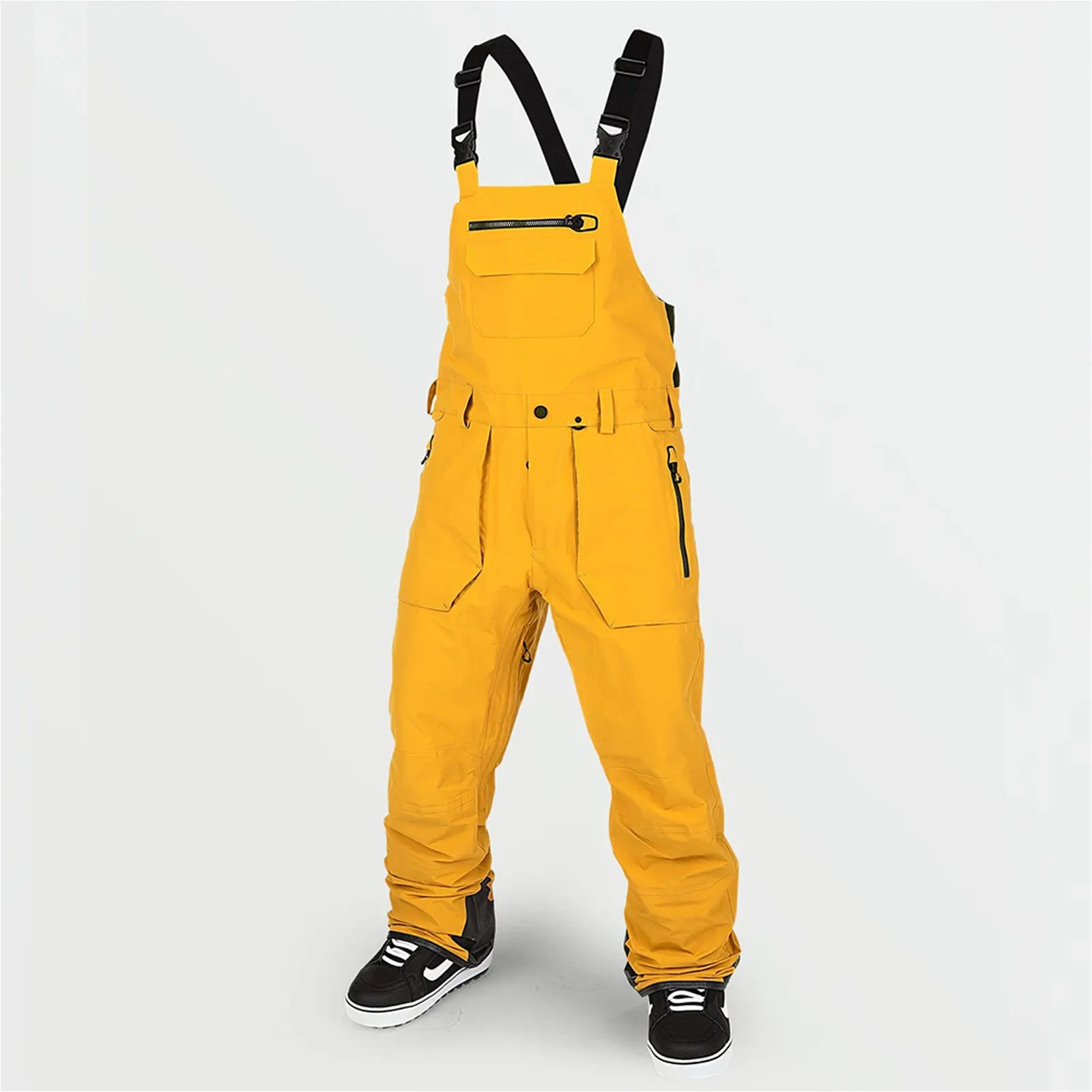 Pantaloni da snowboard con bavaglino da sci antivento e impermeabile da uomo personalizzati e pantaloni da sci tuta sportiva invernale all'aperto