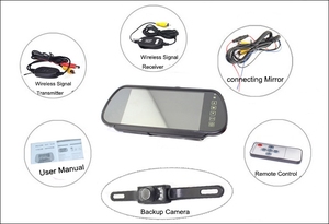 Easy Installation <strong>7</strong> Inches Wireless HD Night Vision <strong>Reverse</strong> Car <strong>LCD</strong> Monitor Mirror Rear View Backup Camera Kit - Product Image 4