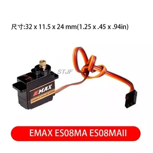 EMAX ES08MA ES08MAII 12g Mini Metal dişli Analog Servo Rc hobiler araba tekne helikopter uçak Rc Robot için - Product Image 2