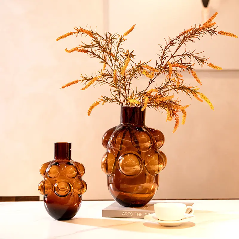 Творческая ваза ручной работы с виноградом, пузырьковая гидропоника, украшение для гостиной, витражная ваза