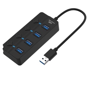 USB-концентратор 3,0, многоразовый высокоскоростной разветвитель, 7-портовый адаптер питания с переключателем, длинный кабель с несколькими расширителем