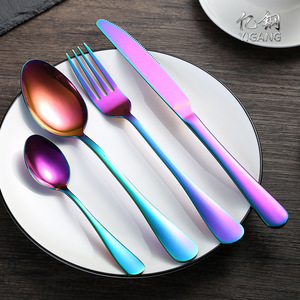 Bộ Dao Kéo Bằng Thép Không Gỉ Có Số Lượng Tối Thiểu Thấp 24 Chiếc Đồ Dùng Dẹt Mạ Vàng Bộ Thìa Đồ Dùng Bằng Bạc - Product Image 6