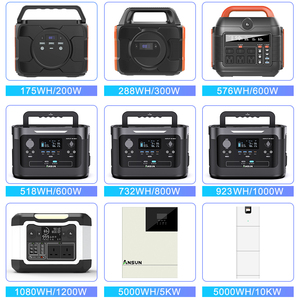 更安全的户外家用太阳能系统交流110V 220v锂Ups太阳能备用1000W便携式电站