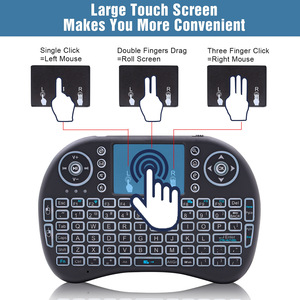 2024 Listo para enviar 2,4 GHz Inglés Ruso 7 Color Air Wireless i8 Pro Mouse con Touchpad Control remoto Android TV Box - Product Image 3