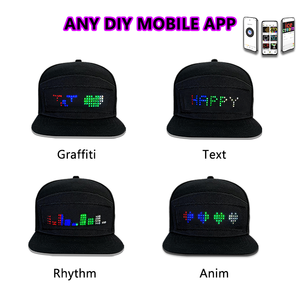 New style Factory Cheap Price Custom Message <strong>LED</strong> Hats Caps Programmable <strong>LED</strong> Flashing Gorras Caps Scrolling Text <strong>LED</strong> Display Cap - Product Image 2