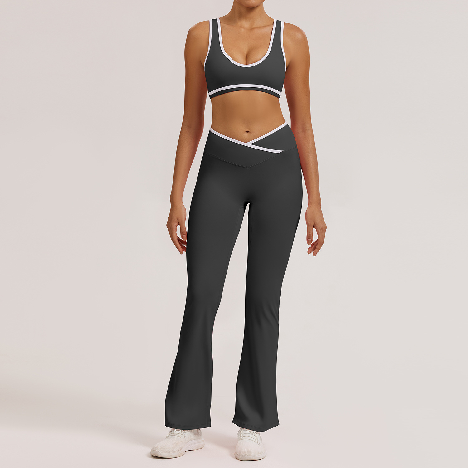 flare leggings + bra black