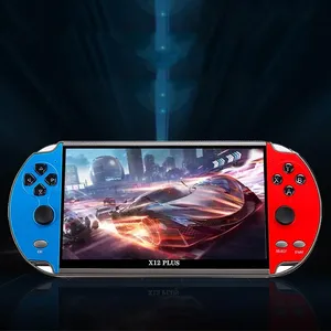 Hot X12 PLUS 7インチハンドヘルドゲームコンソールHDラージ16Gスクリーンクラシックレトロゲームコンソール内蔵無料ゲームハンドヘルド<span class=keywords><strong>MP5</strong></span>