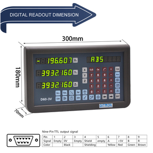 Lettura digitale Dro a 2/3 assi con codificatori a scala lineare ottica/strumenti di misurazione elettronici per tornio e fresatrici - Product Image 3