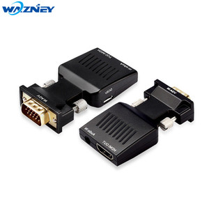 <strong>VGA</strong> to <strong>HDMI</strong> Converter Plug Adapter Male to Female Lead with Audio <strong>Output</strong> Cable Micro Power Port 1080P Signal <strong>Output</strong> for Computer