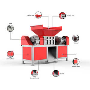Tự Động Đôi Trục Shredder Máy Cho Nhựa Cao Su Nylon Lưới Đánh Cá Chất Thải Lốp Xe Kim Loại Tái Chế Ống Làm Máy - Product Image 2