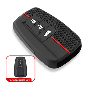 กุญแจรถซิลิโคนปุ่มกด2/3/4ปุ่มสำหรับเคสที่ใส่พวงกุญแจ FOB สำหรับ Toyota Prius สำหรับ Camry สำหรับ Corolla Land Cruiser Prado Aut - Product Image 4
