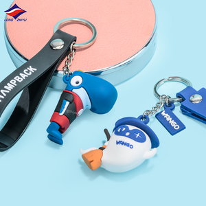 Longzhiyu 17 Năm Nhà Máy Móc Chìa Khóa Nhà Sản Xuất 3D PVC Búp Bê Keychain Với Biểu Tượng Tùy Chỉnh Kawaii Mềm Cao Su Keyring Nhà Máy Bán Buôn - Product Image 2